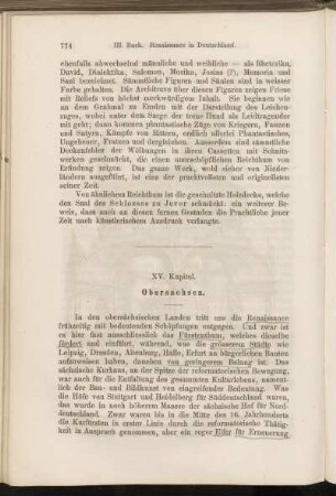 XV. Kapitel. Obersachsen.