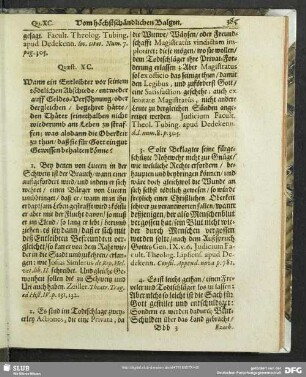 Quaest. XC. Wann ein Entleibter vor seinem tödtlichen Abschiede ...