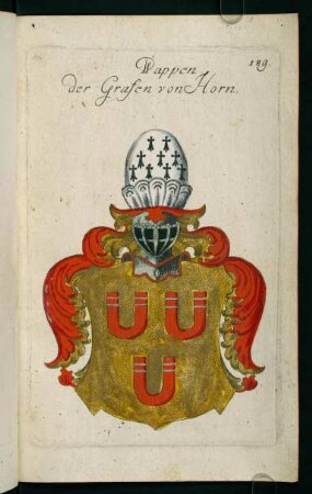 189r-189v, 189. Wappen der Grafen von Horn