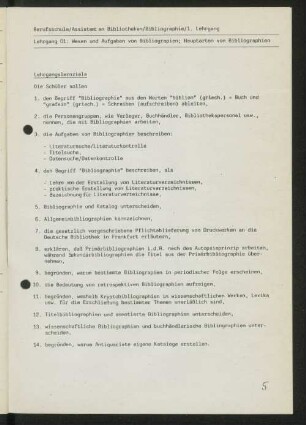 [Lehrgänge 01 bis 11]