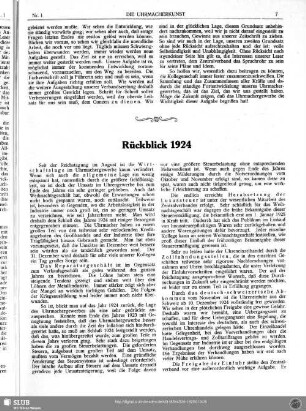 Rückblick 1924