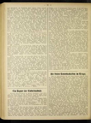 ¬Ein¬ Gegner der Einheitsschule
