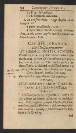Cap. XVII. Johannis. Hic Christus proponitur Ut Summus Noster Pontifex ...