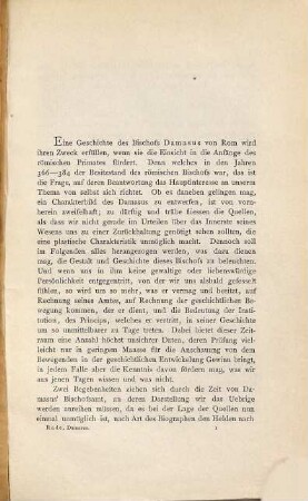 Damasus, Bischof von Rom : ein Beitrag zur Geschichte der Anfänge des Römischen Primats