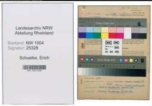Entnazifizierung Erich Schuelke , geb. 24.10.1910 (Wasserwaechter)