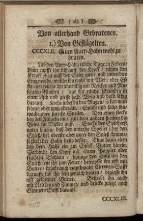 Von allerhand Gebratenen.