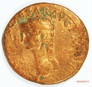 Römische Münze, Nominal As, Prägeherr Claudius I., Prägeort Rom, Original