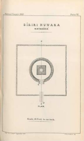 Plate VII. Sîgiri Nuwara. Wata-Dâga. Plan