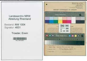 Entnazifizierung Erwin Troeder , geb. 23.01.1918 (Lehrer)