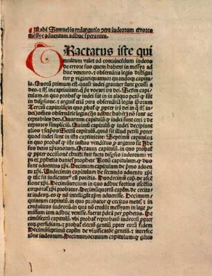 Epistula rabbi Samuelis ad rabbi Isaac de adventu Messiae : Mit Widmungsbrief des Autors an Hugo de Vaucemain, General des Dominikanerordens. Mit Inhaltsverzeichnis