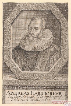 Andreas (= Endres II.) Harsdörffer, Ratsherr; geb. 1578; gest. 1632