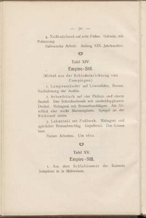 Tafel XV. Empire-Stil.