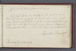 [Eintrag Henriette Benjamin]