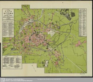 Karte : Plan von Zittau