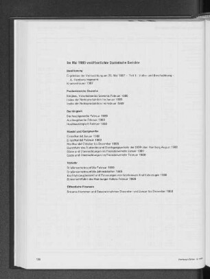 Im Mai 1989 veröffentlichte Statistische Berichte