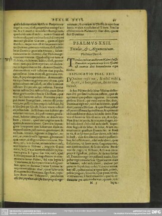Psalmus XXII
