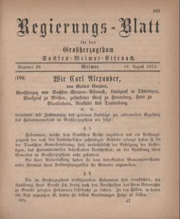 Nr. 22 : 18. August 1874