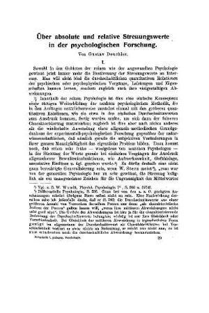 Über absolute und relative Steuerungswerte in der psychologischen Forschung