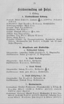Bezirksverwaltung und Polizei