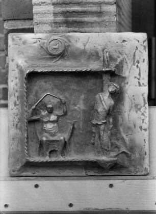 Pontius Pilatus bricht den Stab über Christus & Christus an der Martersäule