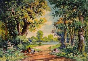 Unbekannte Parklandschaft