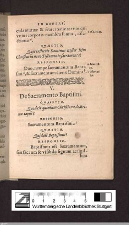 De sacramento baptismi [Taufe]