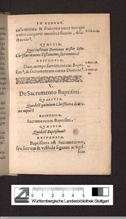 De sacramento baptismi [Taufe]