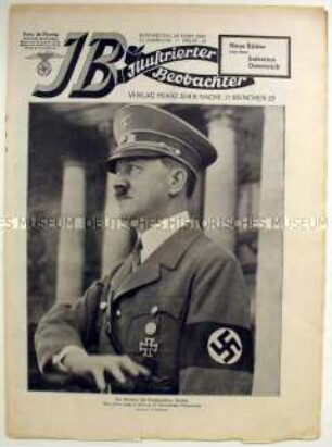 Wochenzeitschrift der NSDAP "Illustrierter Beobachter" zum Besuch Hitlers in Wien nach dem Einmarsch der Wehrmacht