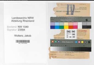 Entnazifizierung Jakob Wolters , geb. 05.10.1885 (Kaufmaennischer Angestellter)