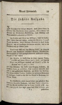 Die sechste Aufgabe