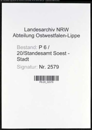 Heiratsregister Standesamt Soest