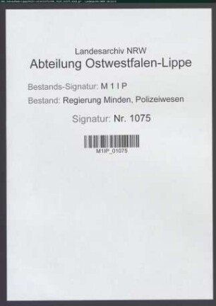 Verwaltungsstreitsache Kaufmann Panhoff, Bad Oeynhausen, wegen Entfernung von Forsten