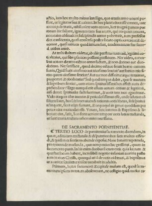 De Sacramento Poenitentiae.