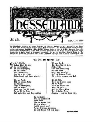 No. 13, 1. Juli 1887