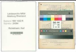 Entnazifizierung Karl Richelmann , geb. 21.06.1886 (Flechter)