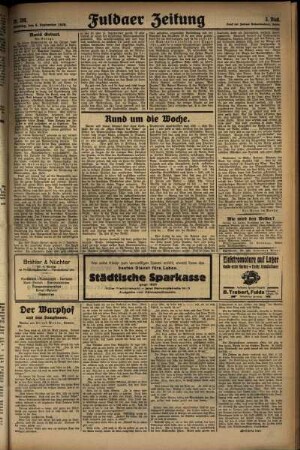 Dritte Ausgabe vom Sonntag, den 08. September 1929.