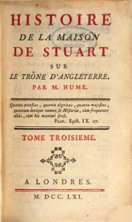 Histoire De La Maison De Stuart Sur Le Trône D'Angleterre, 3