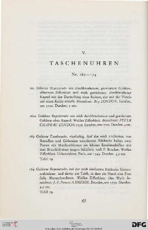 V. Taschenuhren (Nr. 162-44)