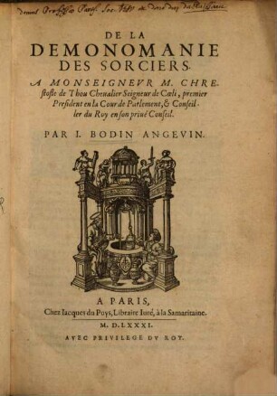 De la Demonomanie des Sorciers