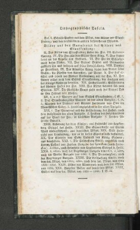 Lithographische Tafeln