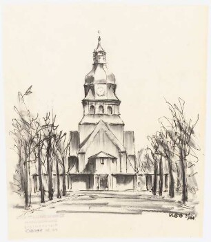 Johannesstift Berlin-Spandau Umbau Stiftskirche: Perspektivische Ansicht Eingang