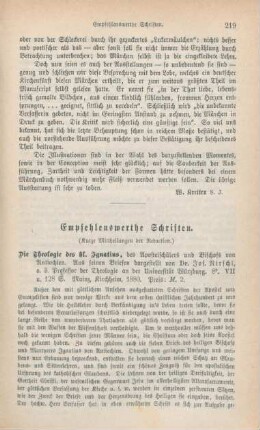 219-222 Empfehlenswerthe Schriften