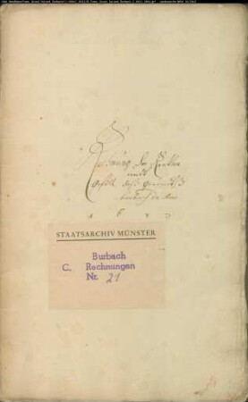 Rechnung der Renten und Gefälle des Grundes Burbach für das Jahr 1683