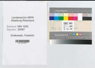 Entnazifizierung Friedrich Grabowski, geb. 20.08.1902 (Zollbeamter)