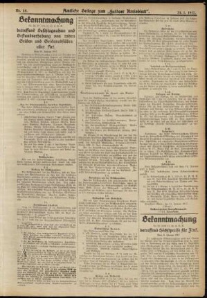 Zweite Ausgabe vom Mittwoch, den 31. Januar 1917.