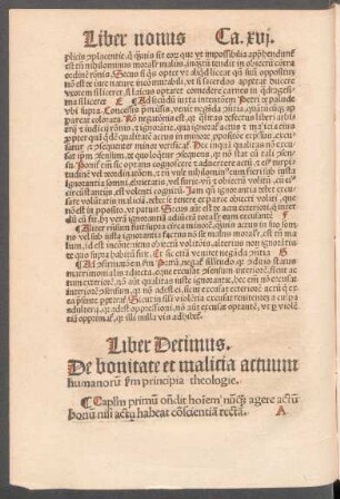 Liber Decimus. De bonitate et malicia actuum humanorum secundum principia theologie.