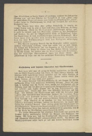 II. Entstehung und sozialer Charakter des Christentums