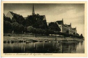 Grimma. Fürstenschule - Blick von der Mulde