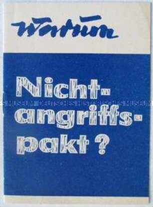 Propagandaschrift der DDR gegen die atomare Aufrüstung der Bundesrepublik