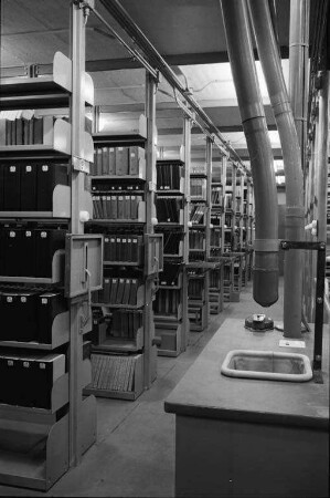 Neubau der Badischen Landesbibliothek in der Lammstraße.